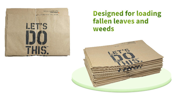 Bolsas de papel amistosas reciclables del césped de Eco para la recogida del jardín