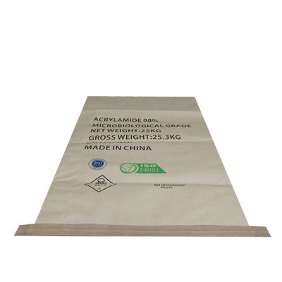 Bolsas de papel de pared múltiple de boca abierta cosidas a prueba de humedad para alimentos