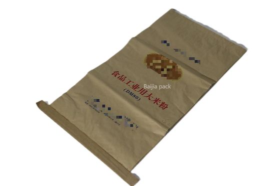 Sacos de 60x40x10 cm de pared múltiple para piensos para animales / embalaje aditivo