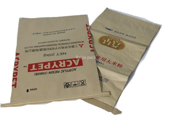 Bolsa de papel industrial de paredes múltiples Solución de embalaje sostenible respetuosa con el medio ambiente