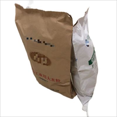 Bolsas de papel de pared personalizadas de 25 kg bolsas de costura