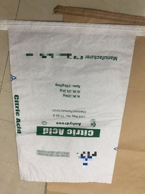 Impresión personalizada de bolsas de papel de coser de 20 kg para envases