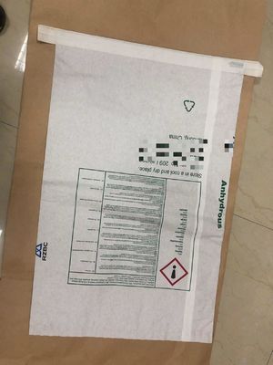 Bolsas de papel de pared múltiple de boca abierta cosidas a medida para piensos y aditivos para animales