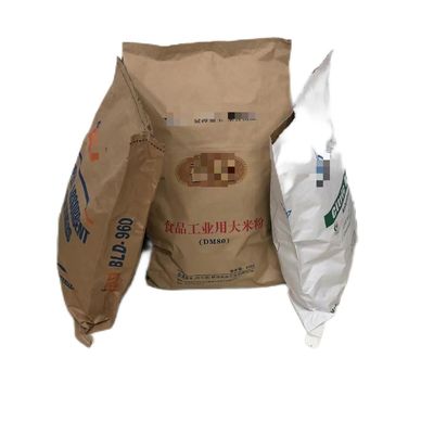 Bolsas de papel de pared múltiple con boca abierta cosidas personalizadas para estructura y embalaje de paredes múltiples