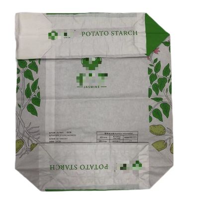 Tipo de válvula personalizada Bolsa de papel de pared múltiple Embalaje industrial Almidón con laminación