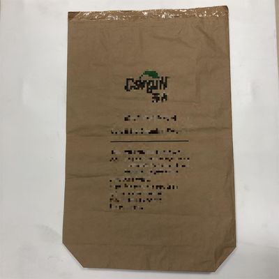 Bolsas de papel de pared industriales personalizadas con fondo plano para maltodextrina con logotipo
