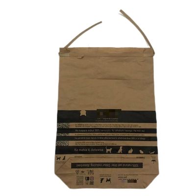 Embalaje de bolsas de papel de paredes múltiples de uso pesado especialmente diseñado para basura de mascotas