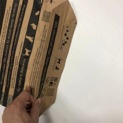 Embalaje de bolsas de papel de paredes múltiples de uso pesado especialmente diseñado para basura de mascotas