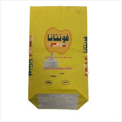 Bolsas de papel de fondo de pellizco industrial de forma personalizada para la impresión de leche en polvo de hasta 7 colores
