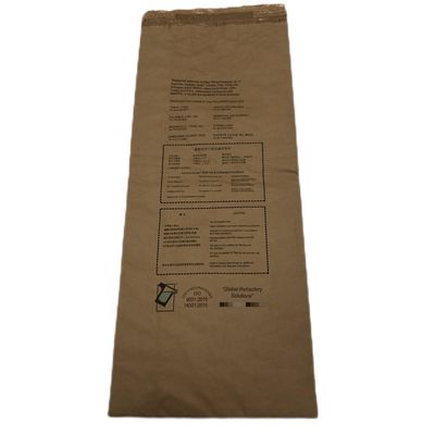 25 kg de bolsas de papel Pbom boca de calor sellado para el embalaje de materiales de construcción y materiales refractarios