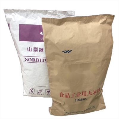 Bolsas de papel kraft de pared múltiple de color blanco marrón personalizado impresas para envases industriales de polvo y gránulos