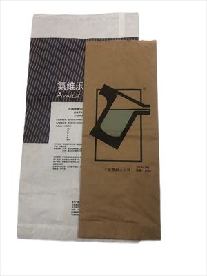 Bolsas de papel kraft industrial de color blanco o marrón para envases en polvo y gránulos
