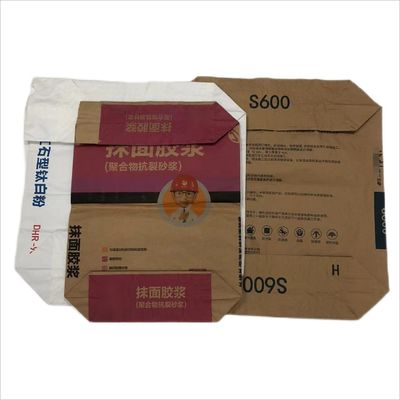 Embalaje a medida Bolsa de papel industrial 25 kg Embalaje Materiales de construcción químicos Polvo alimenticio