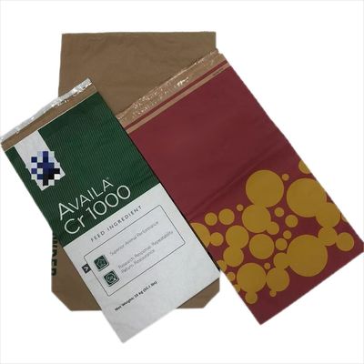 Logotipo de impresión personalizado Bolsas de papel de paredes múltiples A prueba de humedad