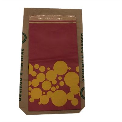Bolsas de papel impresas personalizadas de paredes múltiples Bolsas Kraft con PE incorporado