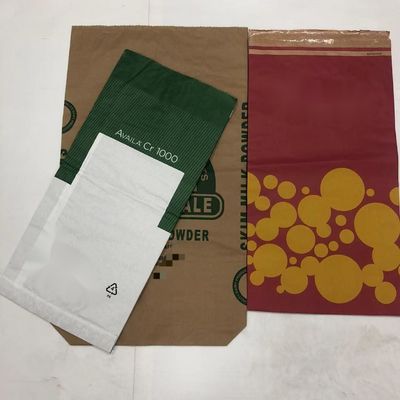 Bolsas de papel selladas por calor blancas o marrones de espesor personalizado Bolsas de papel kraft de paredes múltiples