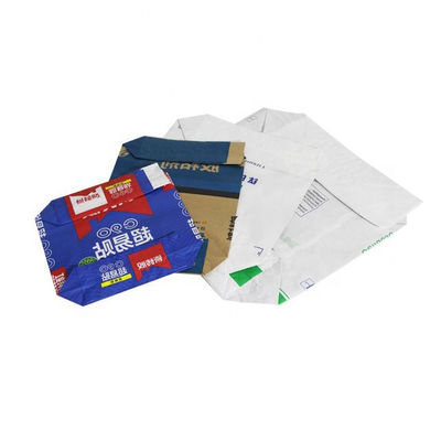 2 capas 3 capas bolsas de válvulas de papel Kraft con interior de plástico para el embalaje cemento masilla de polvo químico 20kg 25kg 50kg