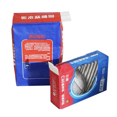 2 capas 3 capas bolsas de válvulas de papel Kraft con interior de plástico para el embalaje cemento masilla de polvo químico 20kg 25kg 50kg