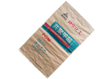 Tres bolsas de papel de Brown Kraft de las capas abren los sacos del papel de Multiwall de leche en polvo de la boca