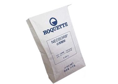 La categoría alimenticia pegó las bolsas de papel blancas de empaquetado higiénicas de la parte inferior plana de Brown de los bolsos de la válvula