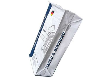 Bolsas de papel de la parte inferior plana de las bolsas de papel de Multiwall Kraft de 3 capas con el trazador de líneas del PE dentro