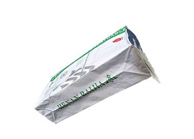 Bolsas de papel de múltiples capas de Kraft de la categoría alimenticia de las bolsas de papel de la buena de la estabilidad parte inferior blanca del cuadrado