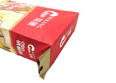 Bolsas de papel pegadas alta estabilidad de la parte inferior del bloque de la prenda impermeable de las bolsas de papel de Multiwall de la válvula
