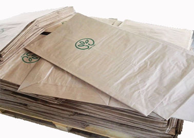 Bolsas de papel biodegradables de Brown Kraft de la basura del jardín de la yarda de las bolsas de papel de la parte inferior del pellizco