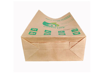 Sacos de papel de Kraft abiertos de la boca 2 parte inferior cuadrada estándar respirable del GMP manejan/3 capas