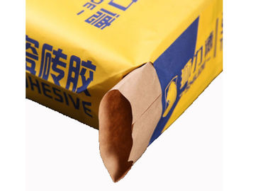 La impresión de Flexo colorea el tipo de la válvula de las bolsas de papel de Multiwall - 2 capas de la fuerza de alta resistencia