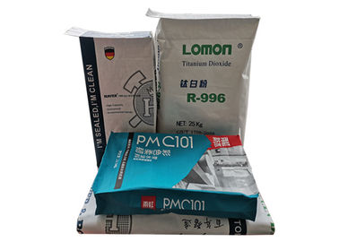 Bolsas de papel seguras pegadas coloreadas lacrables de la parte inferior del bloque de la comida de las bolsas de papel de Multiwall de la válvula