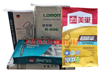 Buen portador fuerte de la estabilidad 25kg 30kg 50kg de las bolsas de papel industriales inferiores cuadradas