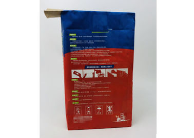 2 capas de la válvula de papel de la bolsa de Multiwall Kraft de papel de los sacos del cemento de la parte inferior plana empaquetan el bolso plástico de la teja modificado para requisitos particulares