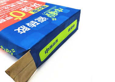 2 capas de la válvula de papel de la bolsa de Multiwall Kraft de papel de los sacos del cemento de la parte inferior plana empaquetan el bolso plástico de la teja modificado para requisitos particulares
