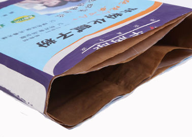 PE dentro de las bolsas de papel biodegradables de 20kg Multiwall Kraft