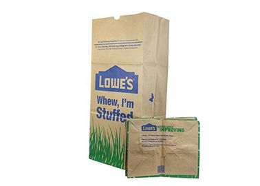 Bolsas de papel del césped de los restos de jardinería de Kraft 80g/M2 de la basura de la hoja
