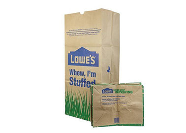 Embalaje abierto cosido espesado doble de la hoja de la basura de la yarda de las bolsas de papel de Multiwall de la boca