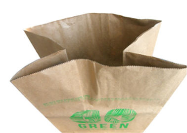 Las bolsas de papel multi de papel de Multiwall de la capa de Brown ajustan el bolso de basura inferior del hogar