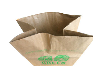 Flexo que imprime las bolsas de papel del césped de Multiwall de 2 capas biodegradables para la basura del jardín