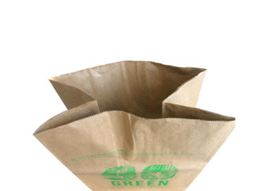 Las bolsas de papel de encargo de Kraft ajustan los bolsos de papel grandes a prueba de humedad inferiores de la hoja