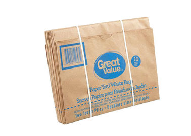 Bolsas de papel del césped de los restos de jardinería de Kraft 80g/M2 de la basura de la hoja