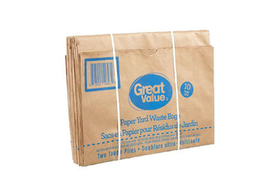 Embalaje abierto cosido espesado doble de la hoja de la basura de la yarda de las bolsas de papel de Multiwall de la boca
