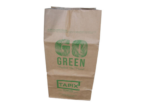 Las bolsas de papel de encargo de Kraft ajustan los bolsos de papel grandes a prueba de humedad inferiores de la hoja