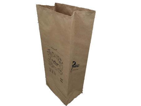 Bolso biodegradable de los restos de jardinería del papel de la capa 25kg de Brown 2