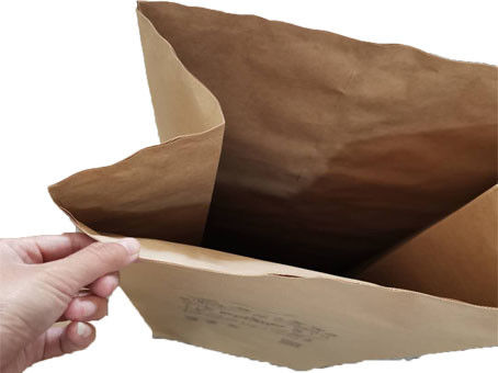 Bolso biodegradable de los restos de jardinería del papel de la capa 25kg de Brown 2