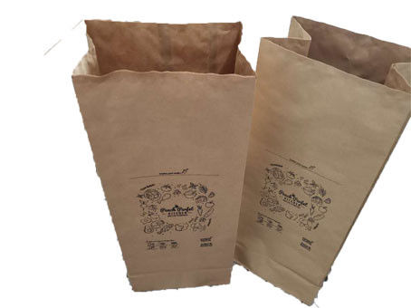 Bolsas de papel del carbón de leña de Brown Kraft 120g/M2 de las capas dobles