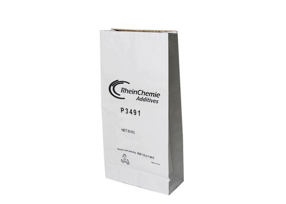 bolsa de papel blanca de Brown Kraft de la capa doble de 15kg 20kg 25kg para empaquetar