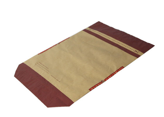 25kg que embala la bolsa de papel multi de Kraft de la pared para la parte inferior material química del cuadrado