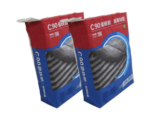 Bolsa de papel multi modificada para requisitos particulares de los sacos 50kg Kraft del papel de empapelar del logotipo 25kg