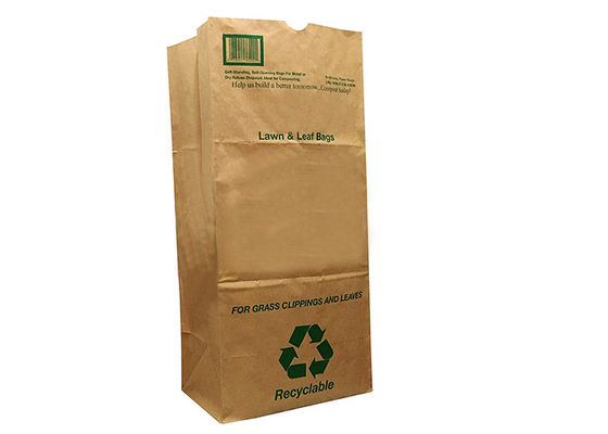 Los bolsos de papel de los restos de jardinería de 30 galones de las bolsas de papel resistentes de Multiwall Kraft rechazan bolsos